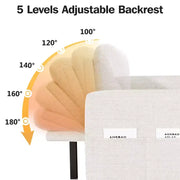 Sofá cama seccional Dyonery de 81", sofá cama en forma de L con chaise longue de almacenamiento reversible, USB, respaldo reclinable