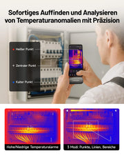 Cámara termográfica TC002C Duo 512 x 384 25 Hz 40 mK USB-C para Android iOS con cámara infrarroja