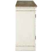 Paquete de comedor de 8 piezas Realyn en blanco/marrón de Signature Design by Ashley