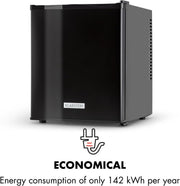 KLARSTEIN Mini refrigerador de 30L para snacks y bebidas, mini nevera súper silenciosa, minibar, pequeña nevera para camping, mini nevera para cosméticos, refrigerador con estantes ajustables, 5-15°C