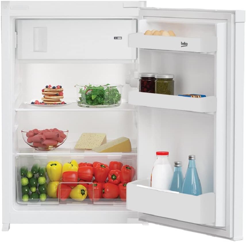 Frigorífico integrable Beko B1754FN con congelador de 4 estrellas/montaje de puerta fija/nicho: 88 cm