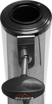 Base de granito con ruedas Doppler de 45 kg | Soporte para sombrillas con un diámetro máximo de 250 cm y un diámetro de mástil de 3,2 a 6,0 cm | Base para sombrilla con asa extensible