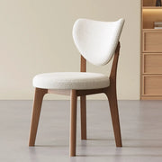 Silla de comedor sin brazos estilo wingback de piel sintética moderna