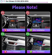 Android 15 Autorradio Pantalla Táctil de Navegación 9 Radio GPS para Citroen C3 DS3 2010-2016, Bluetooth USB Cámara de Coche Plug and Play Compatible con Control del Volante, 4 Núcleos WiFi 2G+32G