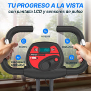 Ultrasport F-Bike Bicicleta estática plegable | Extra silenciosa hasta 130 kg con sillín cómodo, bicicleta estática plegable