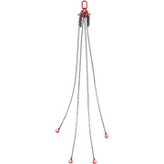 VEVOR Eslinga de Cadena de Elevación de 4 Ramales con Ganchos y Ajustadores, 10 mm x 300 cm, Capacidad de Carga 8344 kg, Grado 80, para Montacargas, Polipasto de Motor, Muelle, Obra de Construcción, Fábrica