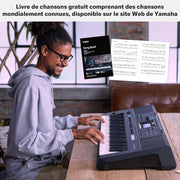 Teclado arreglista portátil dinámico y versátil Yamaha PSR-E473 de 61 teclas - Negro