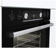 Set de horno empotrable Gorenje con aire caliente Inox Set 4 con placa vitrocerámica / 77 litros / ExtraSteam / GentleClose & Open / EcoClean / AirFry / PizzaMode / PerfectGrill / guías telescópicas / aspecto inox