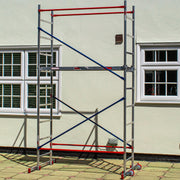 Home Master Torre de andamio para bricolaje, andamio móvil, montaje rápido, plataforma de trabajo de aluminio, 4 metros