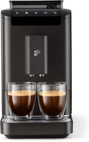 Cafetera superautomática Tchibo Esperto2 Caffè con función para 2 tazas para Caffè Crema y Espresso, Granite Black - INCLUYE set de degustación de café GRATIS