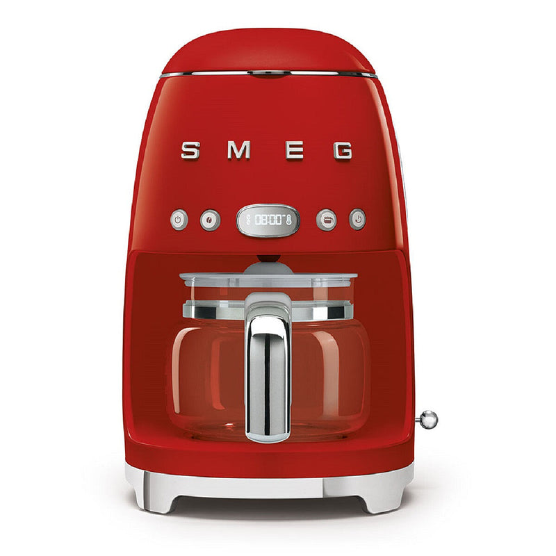 Cafetera de filtro programable Smeg de 10 tazas estilo años 50 - Roja - DCF02RDEU