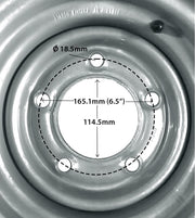 185/60 R12c 5 espárragos 6.5 PCD Rueda y neumático para remolque Brian James Ifor Williams