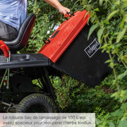 Tractor cortacésped térmico Scheppach MR225-61 - 4,4 kW - 6 CV - Ancho de corte 61 cm - Altura de corte ajustable 35-75 mm - Jardines de hasta 2600 m² - Cesta de 150 l