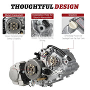 Motor de 4 tiempos CRF50 125CC para Dirt Bike Pitbike, motor monocilíndrico con refrigeración por aire y embrague manual para motocicletas Dirt Bike con arranque a pedal (Kick Start).