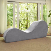 Avana Sleek Chaise Lounge para yoga - Fabricado en EE. UU. - Ideal para estiramientos, relajación, ejercicio y más, 60 pulgadas de largo x 18 pulgadas de ancho x 26 pulgadas de alto, gris claro