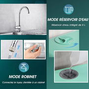 AIRMSEN Mini Lavavajillas de Encimera, 5+1 Programas, Depósito de Agua de 5L, Control Táctil y Pantalla LED, Adecuado para Cocinas Familiares, Apartamentos y Dormitorios, Verde