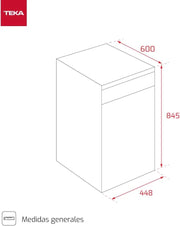 Lavavajillas integrable TEKA de 45 cm, 10 cubiertos, 6 programas de lavado, IonClean, DFS 24650