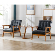 Juego de 2 sillas decorativas de estilo moderno de mediados de siglo con mesa auxiliar