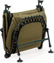 Tumbona de pesca de carpas CampFeuer XXL 210 x 85 x 45-60 cm | Silla de pesca tipo tumbona con 8 patas de altura regulable | Silla plegable, cómoda y acolchada para la pesca de carpas