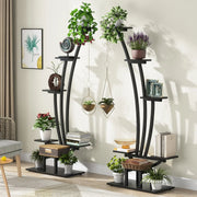 Soporte para plantas de interior, estante para flores de 6 niveles para jardín en casa - Juego de 2