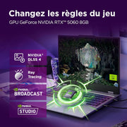 Lenovo LOQ 15IRX10 - Portátil Gaming 15.6'' FHD (Intel Core i7-13650HX, 16GB RAM, 512GB SSD, NVIDIA RTX 5060 8GB, Windows 11) Teclado retroiluminado en blanco AZERTY francés - Gris