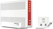 FRITZ!Box 6690 Cable | Router para conexión por cable (módem de cable DOCSIS 3.1, Wi-Fi 6 4x4 (WLAN AX) con 4800 Mbps (5 GHz) + 1200 Mbps (2,4 GHz), 1 puerto LAN de 2,5 gigabits, USB 3.0, DECT)