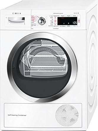 Secadora Bosch Serie 8 WTW855R8IT independiente, carga frontal, 8 kg, A++, blanco – Secadora (independiente, carga frontal, bomba de calor, botones, giratorio, derecha)