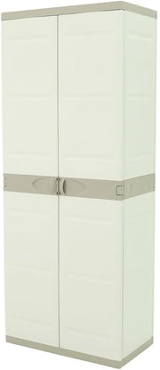 Armarios Plastiken Titanium, plástico, beige, 70x44x176 cm