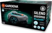 Robot cortacésped Gardena SILENO minimo 250 m²: cortacésped inteligente con conectividad óptima, programable mediante la aplicación Gardena Bluetooth, versión alemana (15201-20)