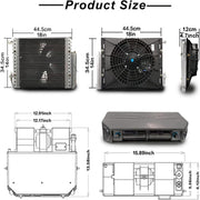 Kit de aire acondicionado eléctrico de 12 V para debajo del salpicadero, sistema universal de CA de 12 V, apto para furgoneta, coche, autocaravana, camión, vehículo recreativo, barco y autobús