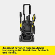 Limpiadora de alta presión KÄRCHER K 5, 145 bar, 500 l/h, 40 m²/h, 6,3 kg, pistola de alta presión, boquilla rotativa, lanza Vario Power, boquilla de espuma