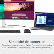 Monitor Dell 34 USB-C - S3425DW, WQHD (3440x1440), Curvo 21:9, 120Hz, VA, 1ms, AMD FreeSync Premium, HDR10, Ajustable en altura, Altavoces integrados, 2 USB-C, 2 HDMI, 2 USB, Garantía de 3 años