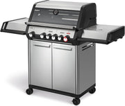 Enders® Gasgrill Monroe Pro 4 SIKR Turbo, 4-Brenner, mit Kocher und Infrarot-Heckbrenner, PanoVision Sichtfenster, Gussrost, Aluguss Grill, 800 °C TURBO ZONE™, SIMPLE CLEAN™, #8362