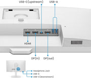 Monitor BenQ GW2790QT (27 pulgadas, QHD, IPS, cargador USB-C, DP/HDMI, diseño ergonómico, micrófono con cancelación de ruido) compatible con MacBook