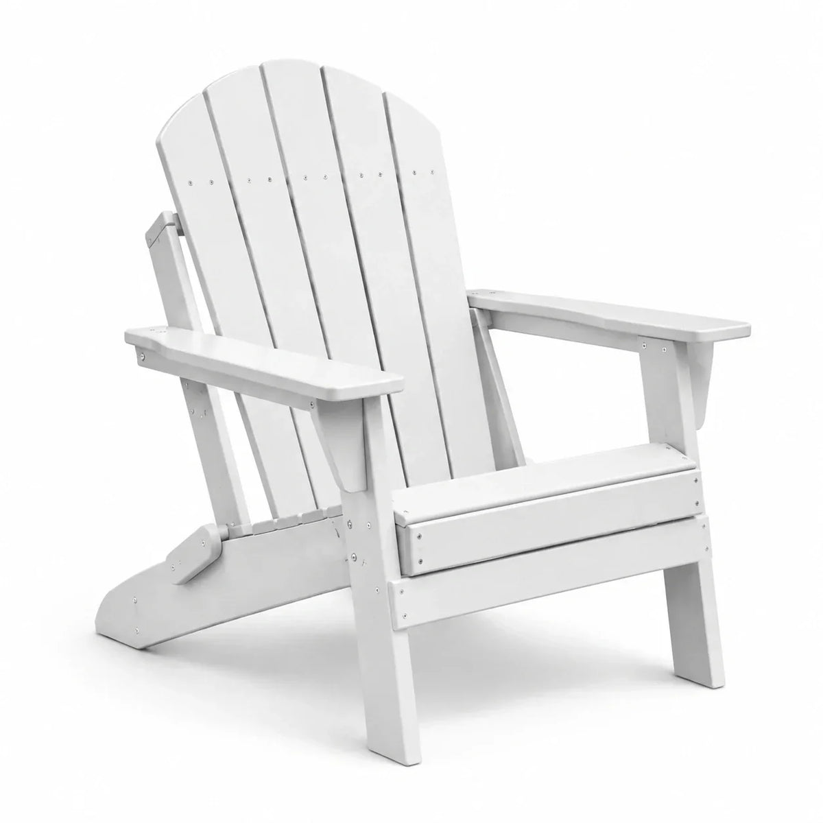 Silla Adirondack de madera blanca 75x88x90 cm