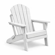 Silla Adirondack de madera blanca 75x88x90 cm