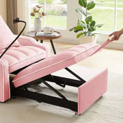 Sillón sofá convertible 3 en 1, sofá cama individual con respaldo ajustable, soporte para teléfono, USB y tipo C - ModernLuxe