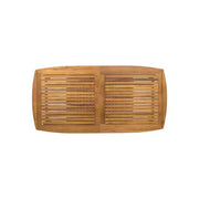 Conjunto de comedor de patio extensible de 7 piezas para exteriores con sillas apilables y mesa de madera de acacia