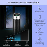 Klarstein 4 en 1: Enfriador de aire inteligente, ventilador, humidificador e ionizador I Depósito de agua de 6 L, oscilación, 30 W, 210 m³/h, temporizador I Aire acondicionado sin tubo de escape, aire acondicionado portátil, negro-oro rosa