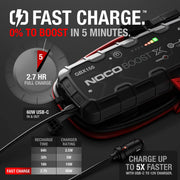 Arrancador de batería de litio UltraSafe 12V NOCO Boost X GBX155 4250A para motores de gasolina de 10,0L y diésel de 8,0L con cables de arranque