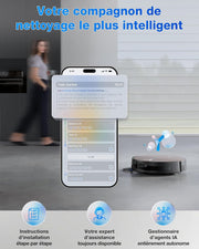 Robot aspirador ECOVACS X11 Omni Cyclone, robot aspirador friegasuelos con tecnología Blast y potencia de 19500 Pa, PowerBoost ultrarrápido, OZMO Roller 2.0, ascenso máximo de 4 cm, autovaciado PureCyclone 2.0