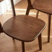 MAYEERTY Juego de 4 sillas de comedor de madera maciza de roble, sillas de madera para cocina, comedor y sala de estar
