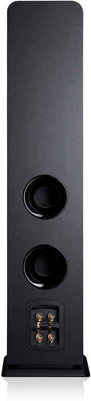 Altavoces estéreo Teufel Ultima 40: par de altavoces de columna HiFi de gama alta, tweeter con corrector de fase, sistema de 3 vías, bass-reflex de doble tubo, música, sonido de cine, juegos - negro