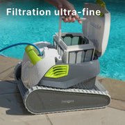 Robot limpiafondos eléctrico para piscinas DOLPHIN T45 - Limpieza de paredes, piscinas enterradas de hasta 12 m, 3 años de garantía