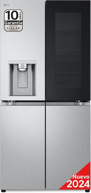 Frigorífico americano LG InstaView GMG861MBAE de libre instalación, 508 L, Clase E, negro, acero inoxidable
