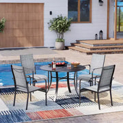Juego de 6 sillas de comedor para exteriores EROMMY, sillas de comedor apilables para exteriores