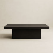 Mesa de centro rectangular de madera negra 120x60x40 cm