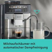 Cafetera superautomática EQ6 plus s700 TE657503DE con sistema de leche, 12 bebidas, pantalla táctil, molinillo de cerámica, 1,7 l