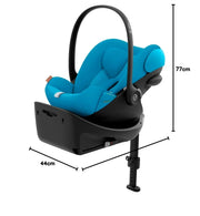 Base ISOFIX Base G para portabebés Cloud G i-Size y silla de coche Sirona G i-Size, giratoria 360°, color negro, UN R129/03