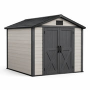 Caseta de jardín de plástico con doble puerta 195x130x210 cm